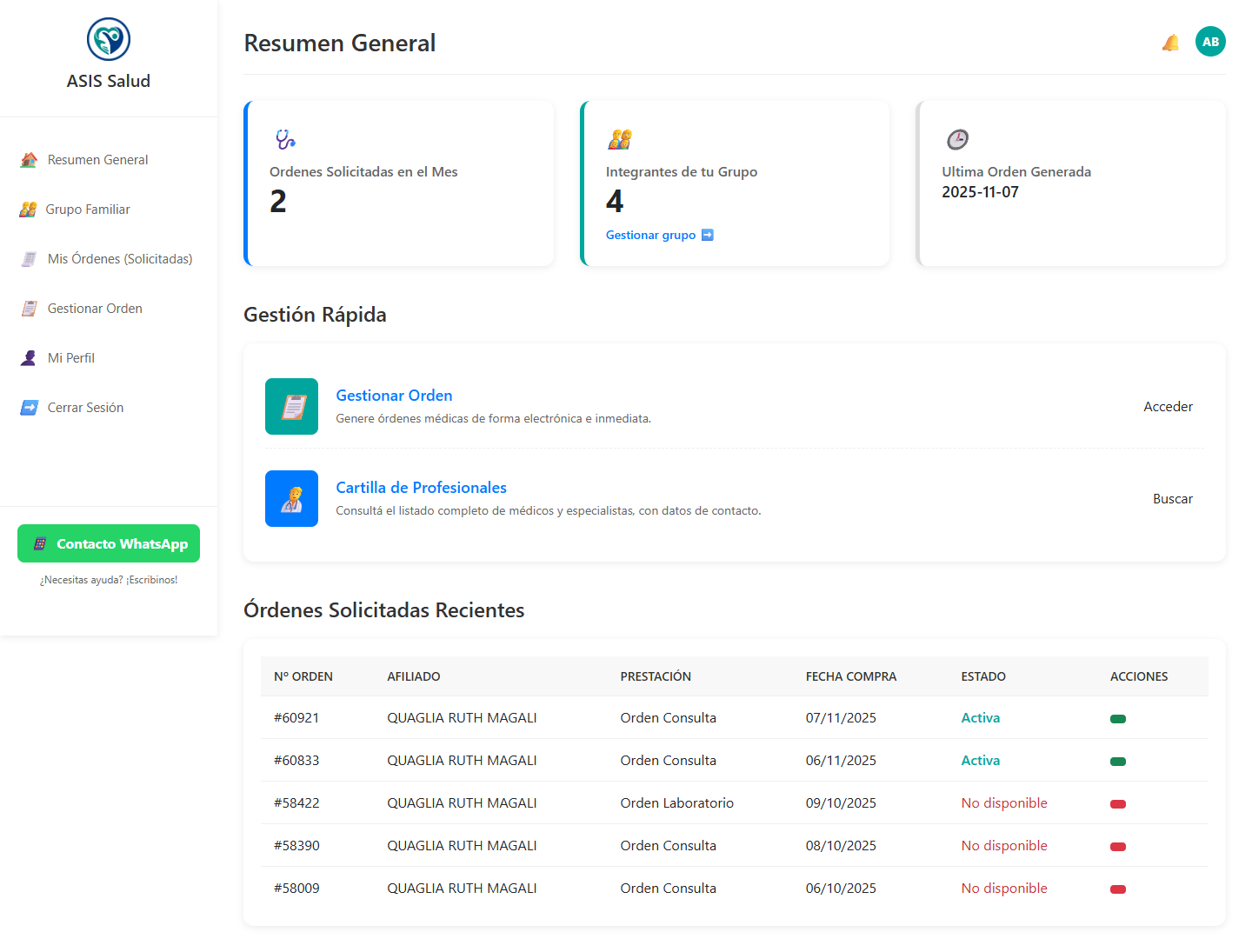Vista previa de la Oficina Virtual
